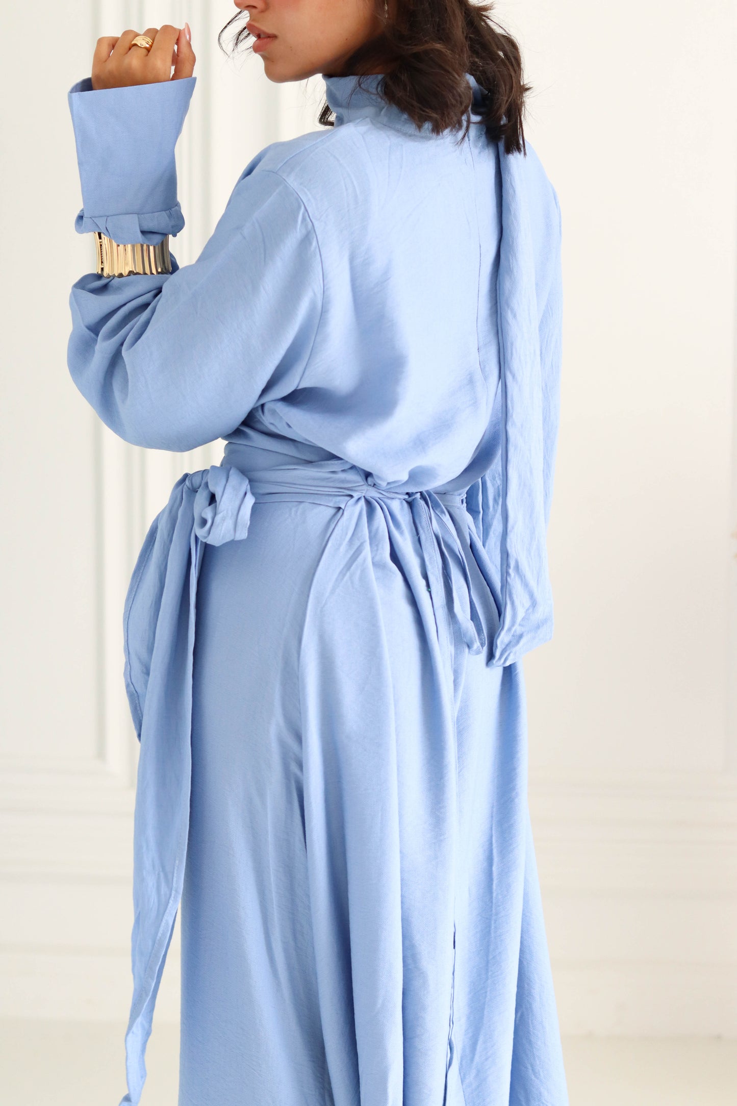 Belted Dress in Babyblue