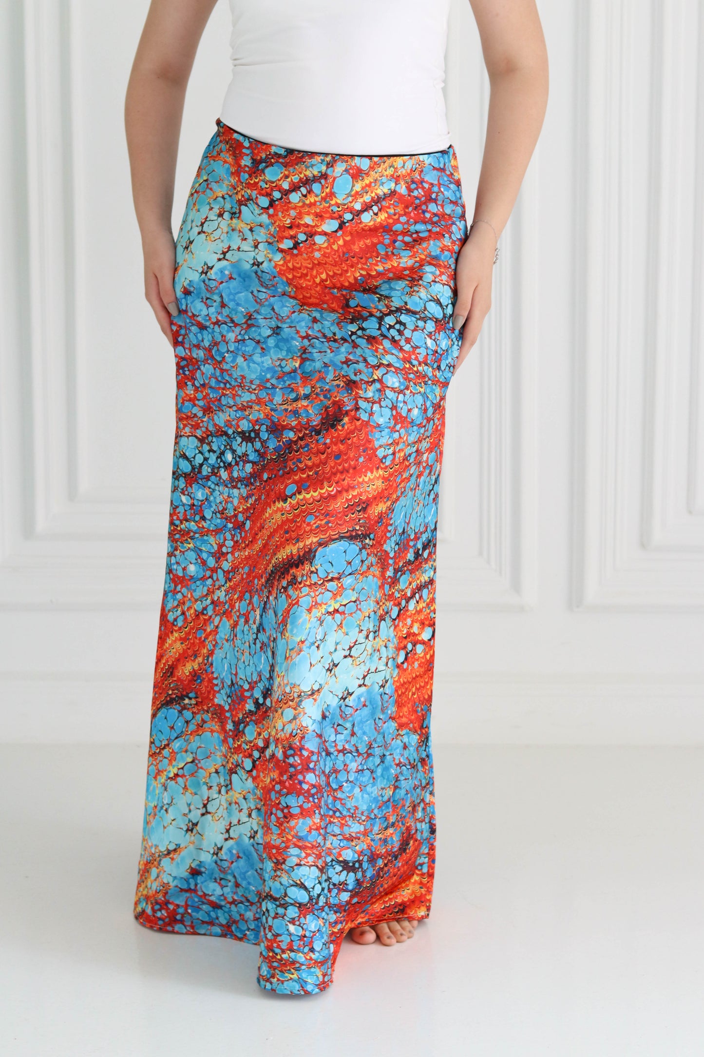 Colorful Custom Satin Skirt