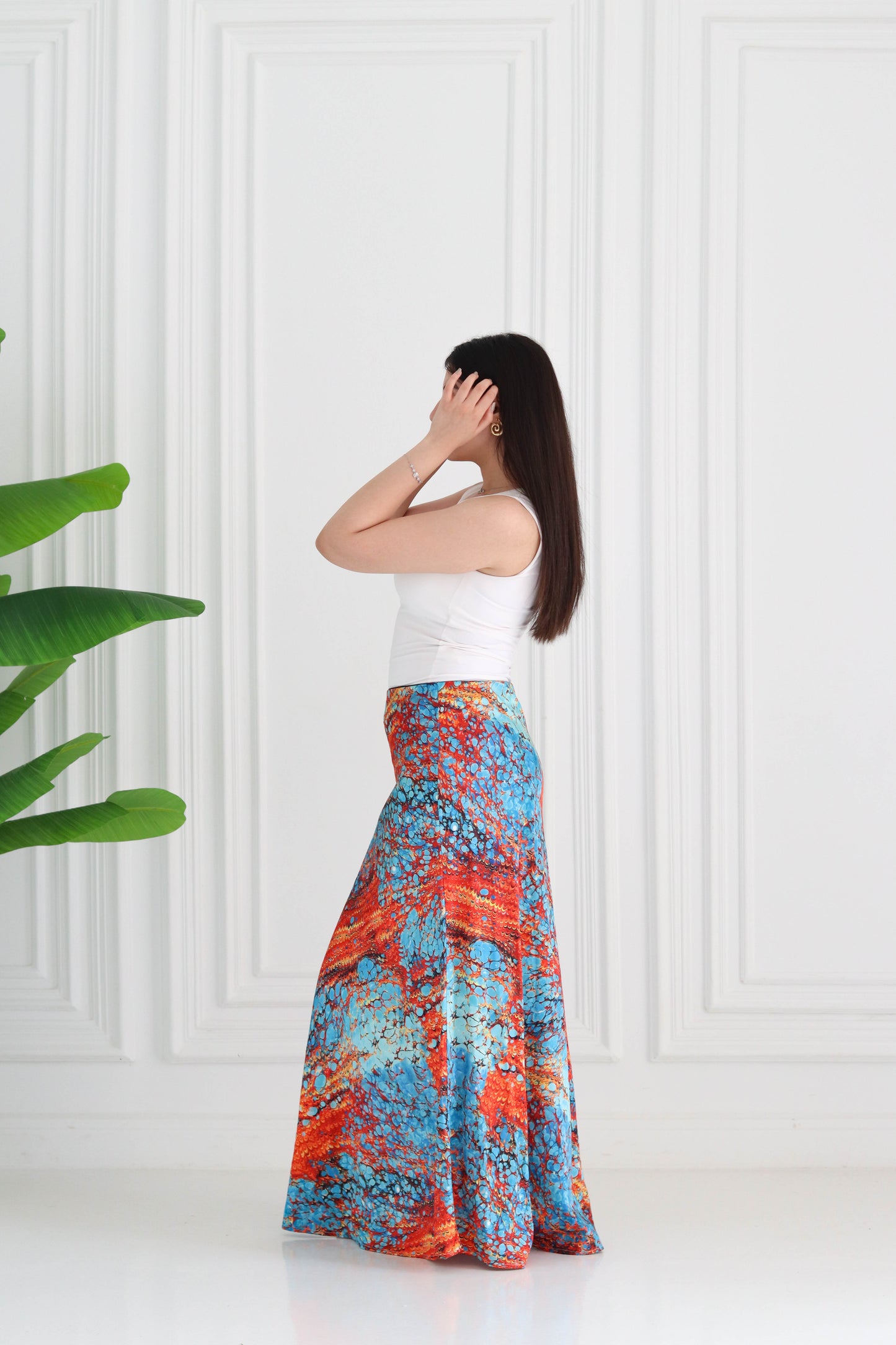 Colorful Custom Satin Skirt
