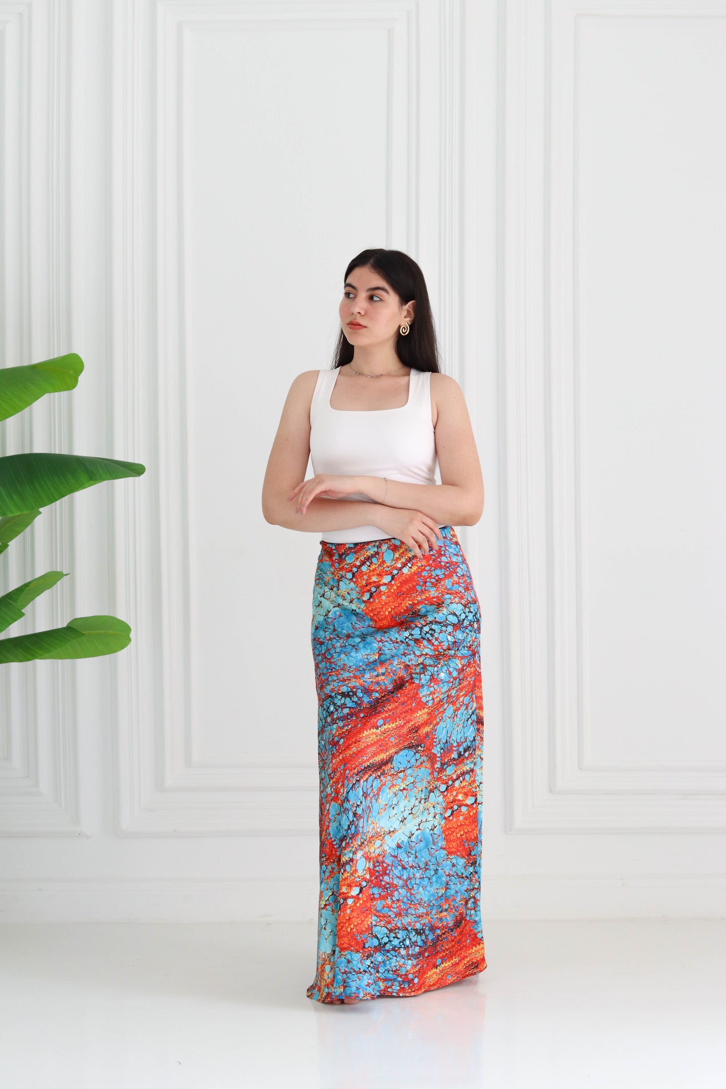 Colorful Custom Satin Skirt