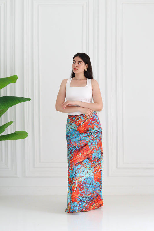 Colorful Custom Satin Skirt