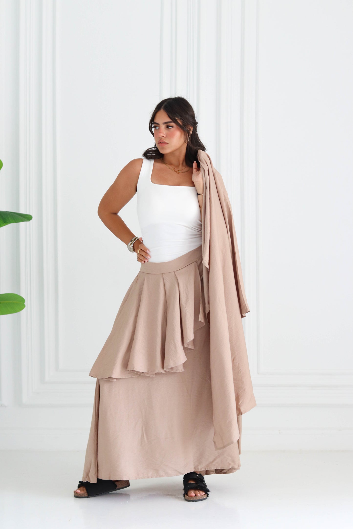 Cardigan Set in Beige