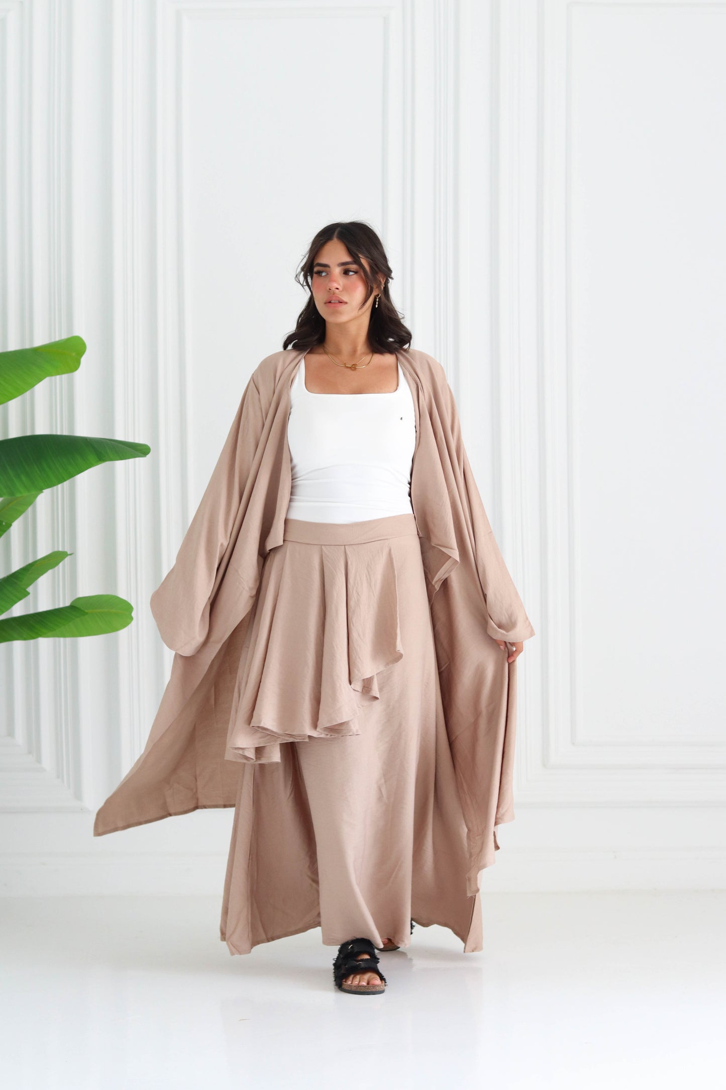 Cardigan Set in Beige