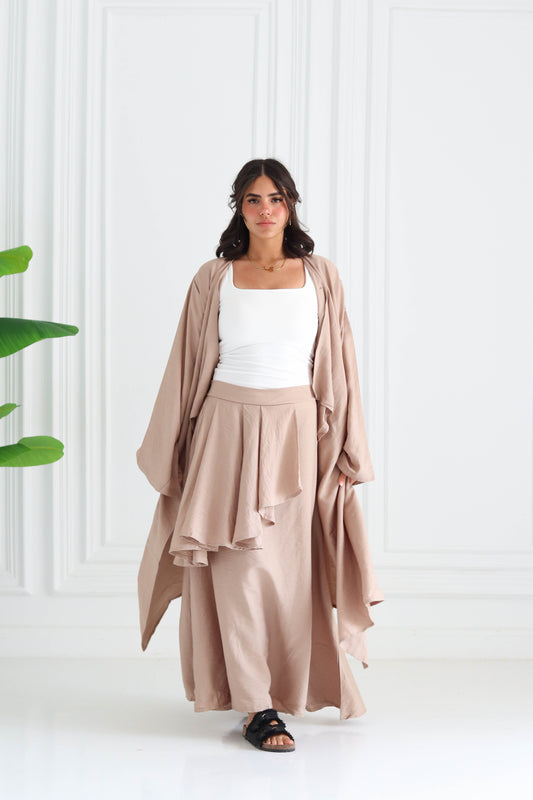 Cardigan Set in Beige