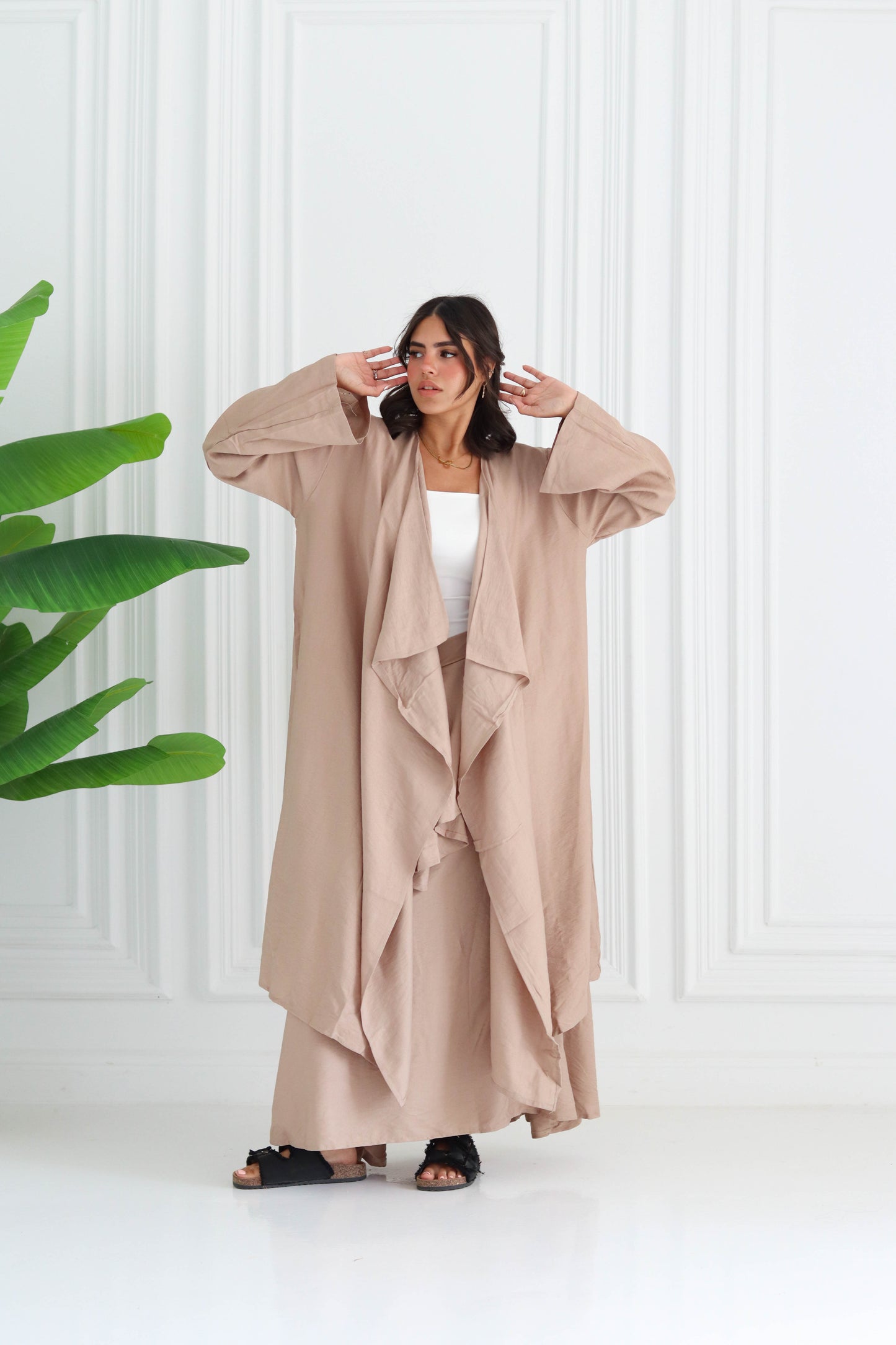 Cardigan Set in Beige