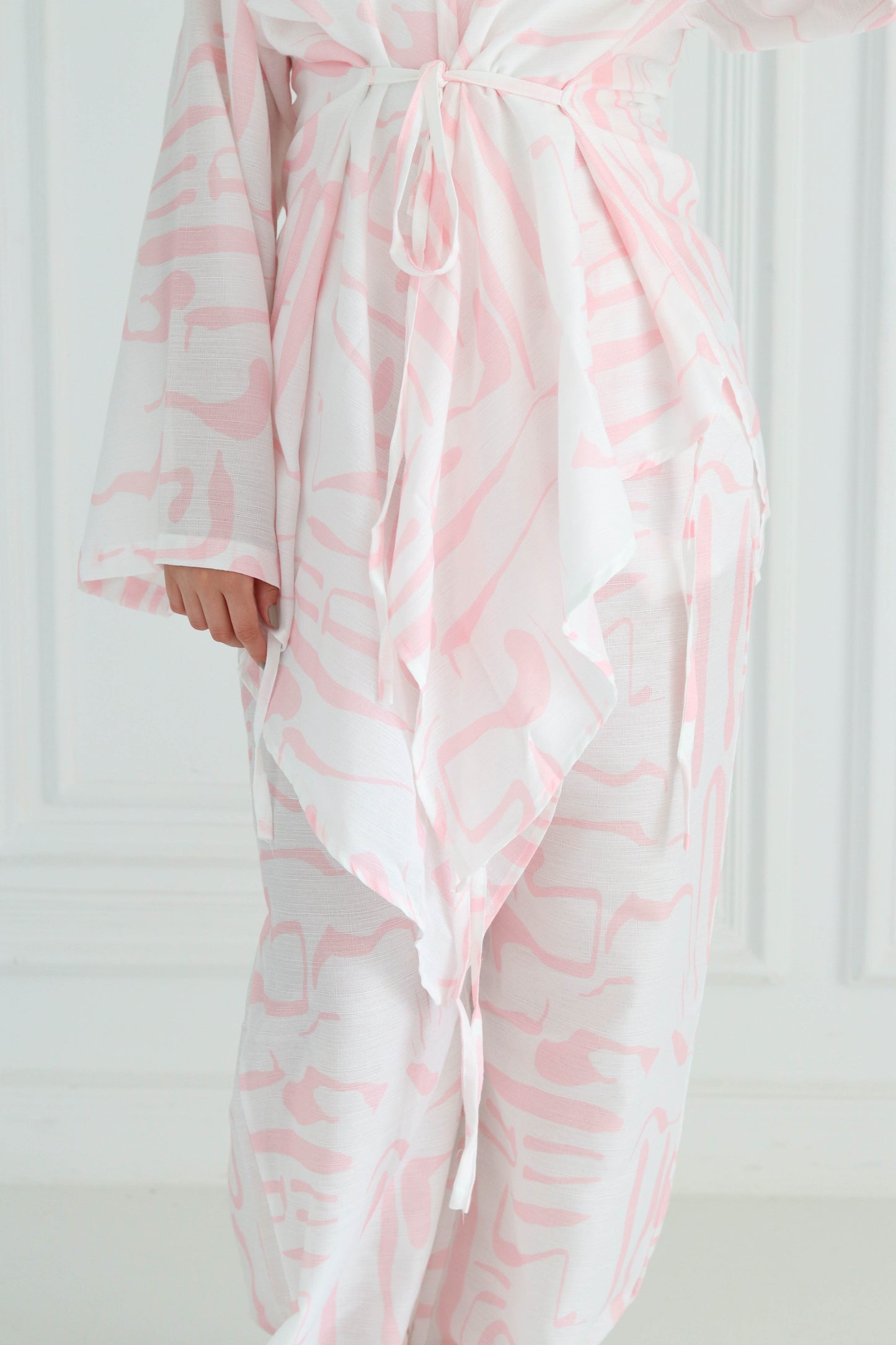 Wrap Kimono Set in Pink
