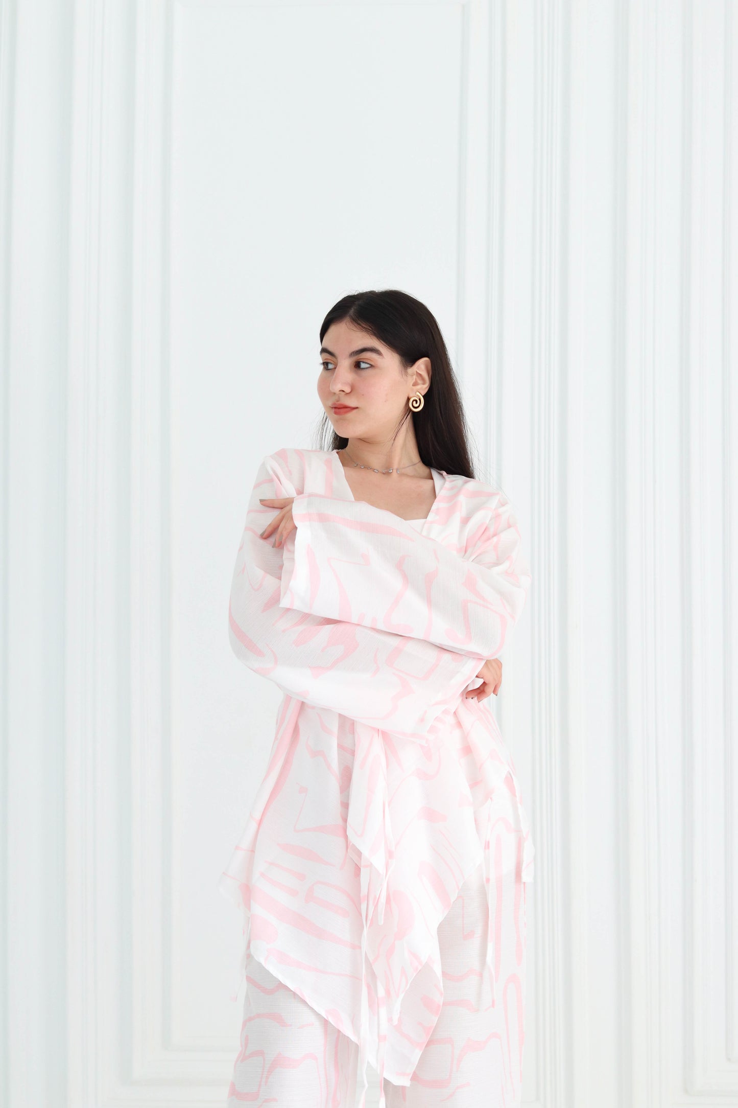 Wrap Kimono Set in Pink