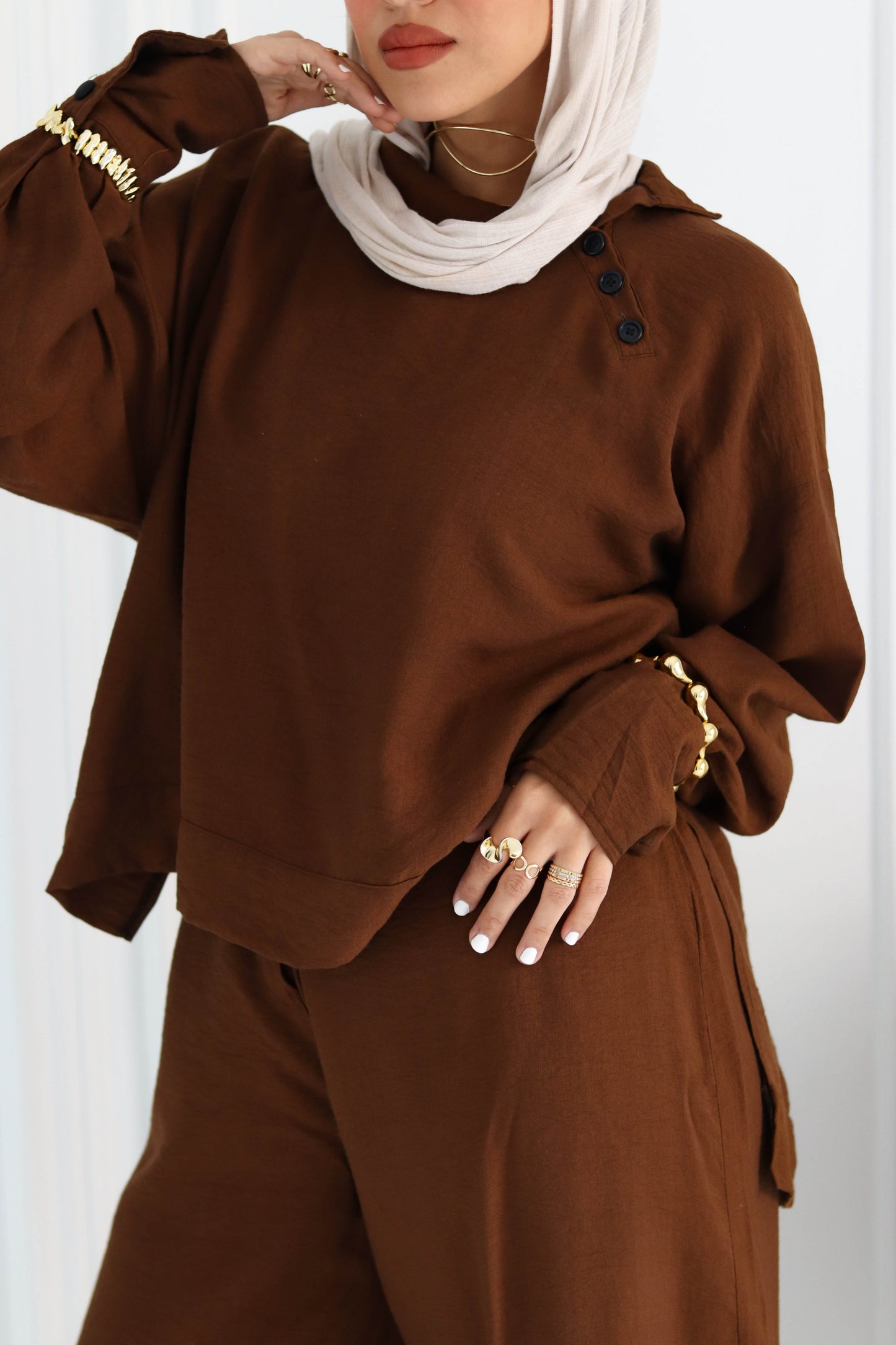 Side Button set In Brown