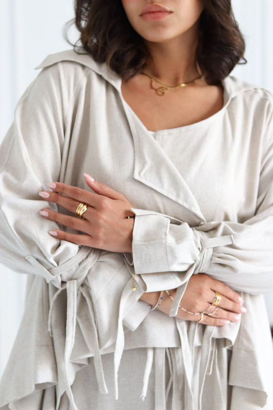 Effortless Linen Set in Beige