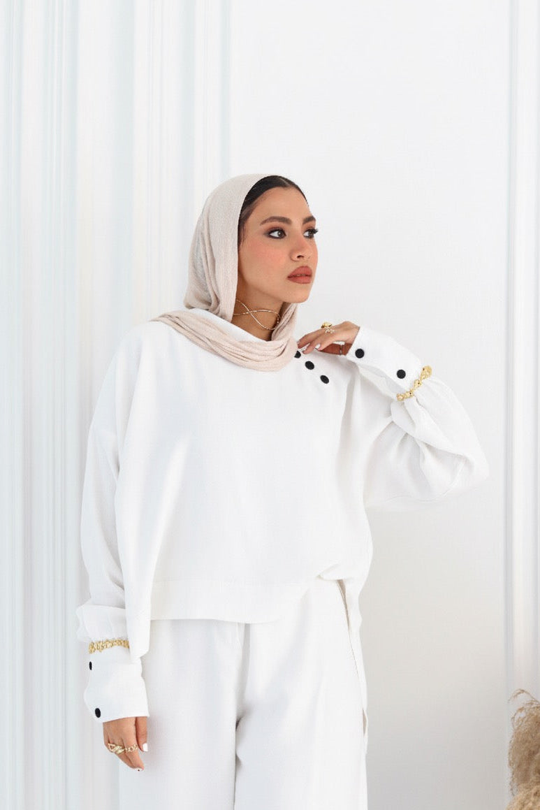 Side Button Set In White