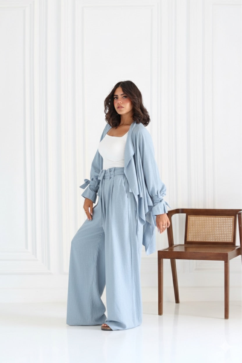 Effortless Linen Set in Sky Blue