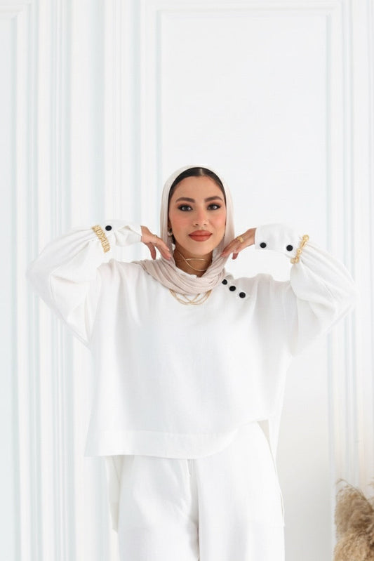 Side Button Set In White