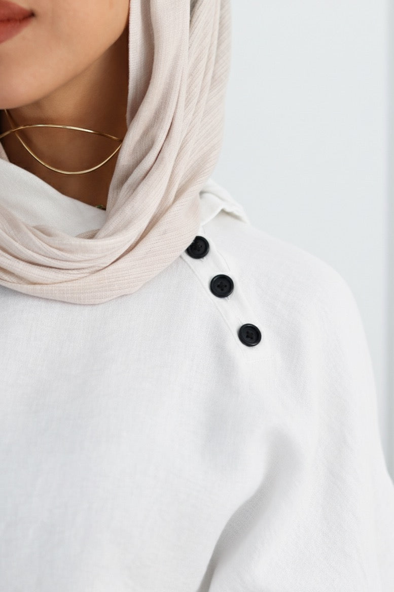 Side Button Set In White