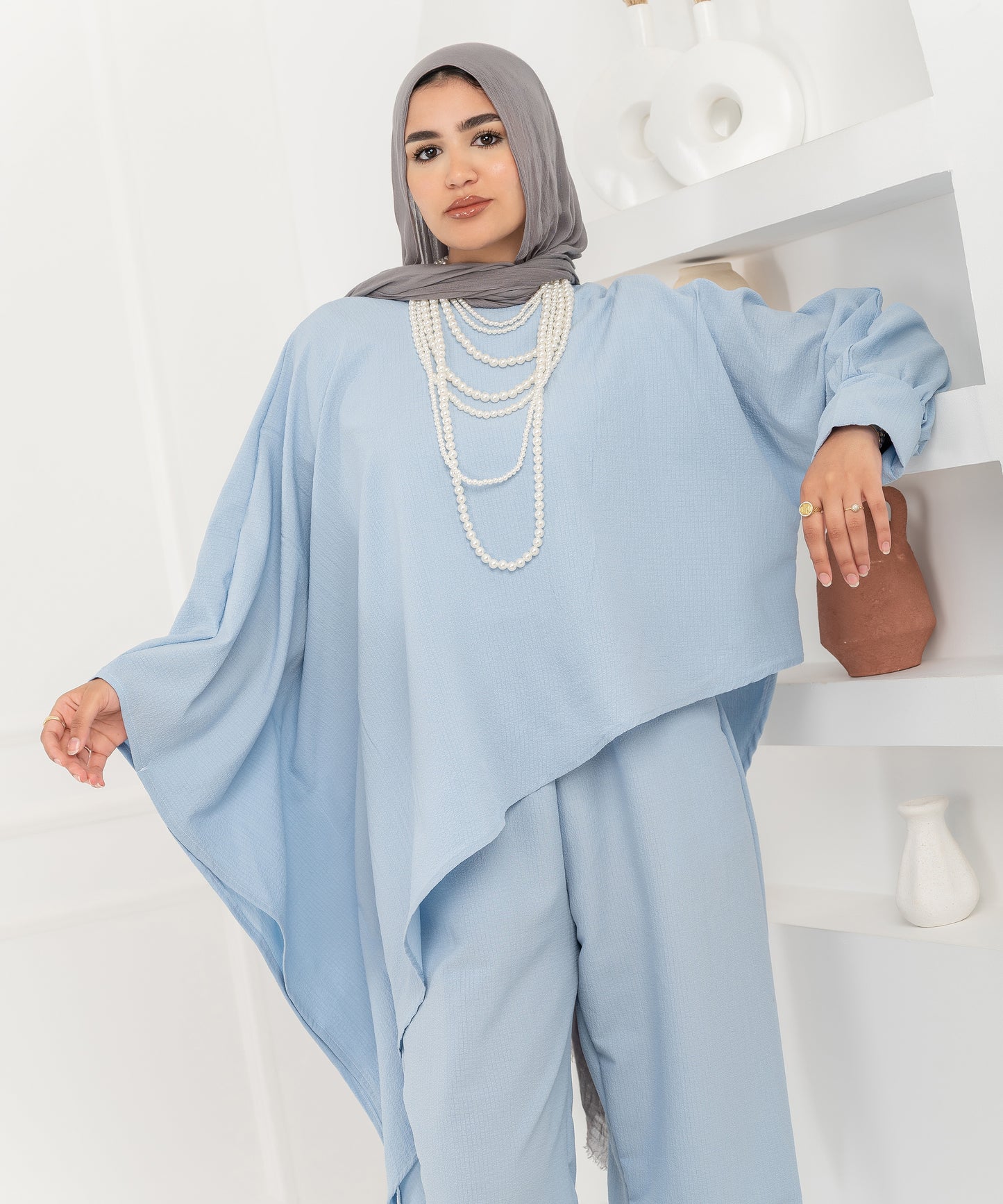 Asymmetrical Set in Babyblue