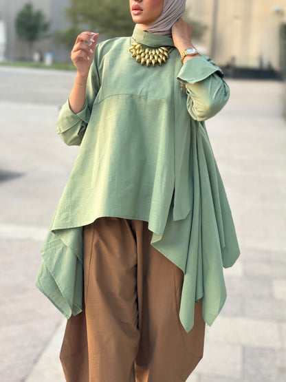 Fluffy Buffy blouse in kiwi
