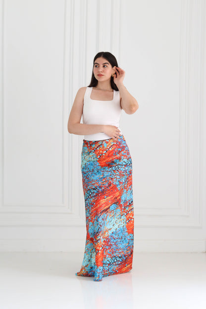 Colorful Custom Satin Skirt