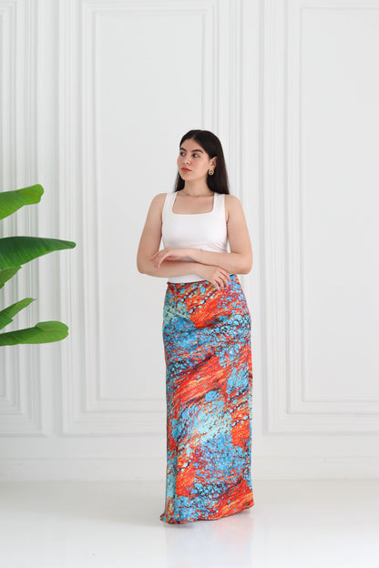 Colorful Custom Satin Skirt