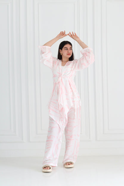 Wrap Kimono Set in Pink