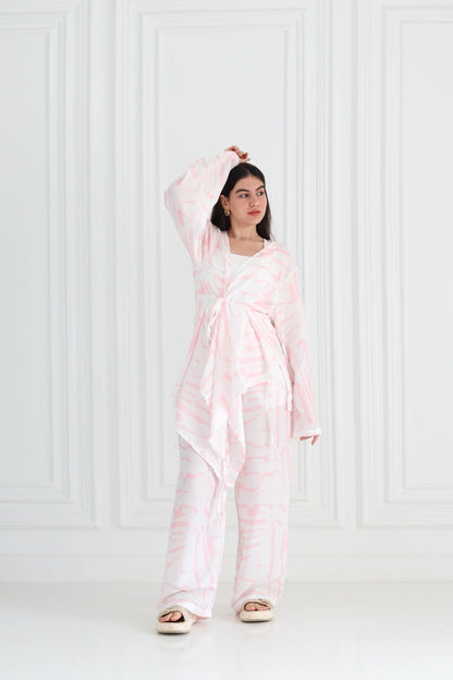 Wrap Kimono Set in Pink