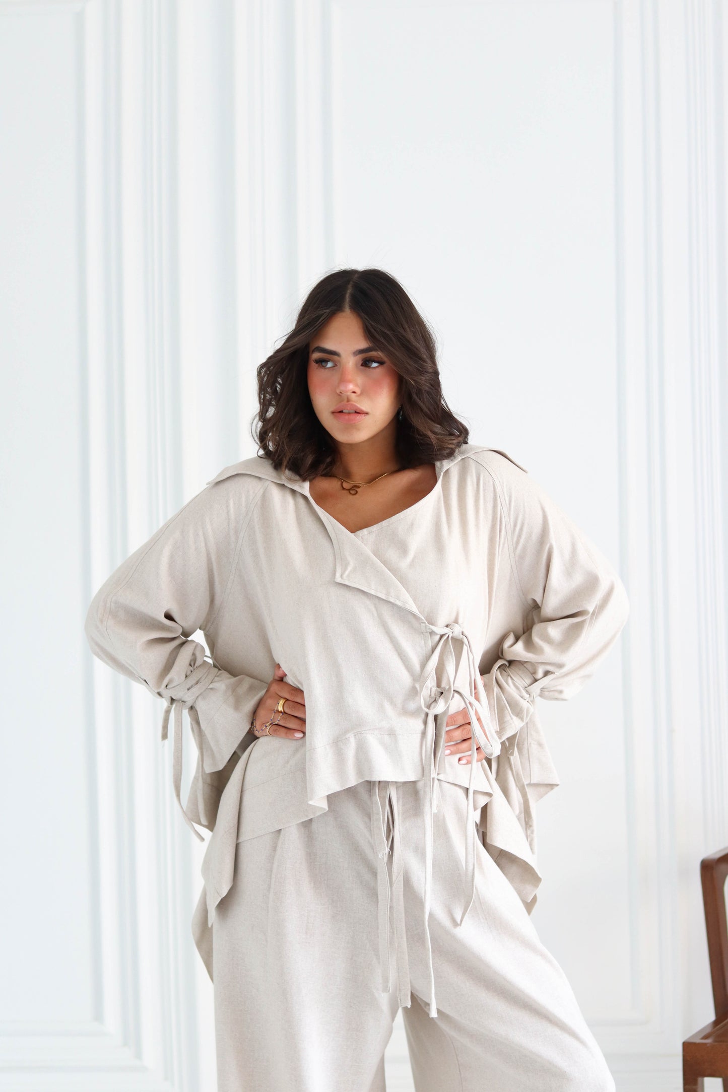 Effortless Linen Set in Beige